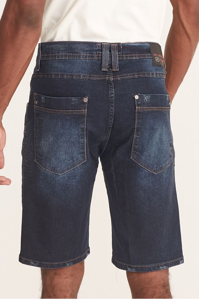 Bermuda-Ecko-Jeans-Slim-Confort-Azul