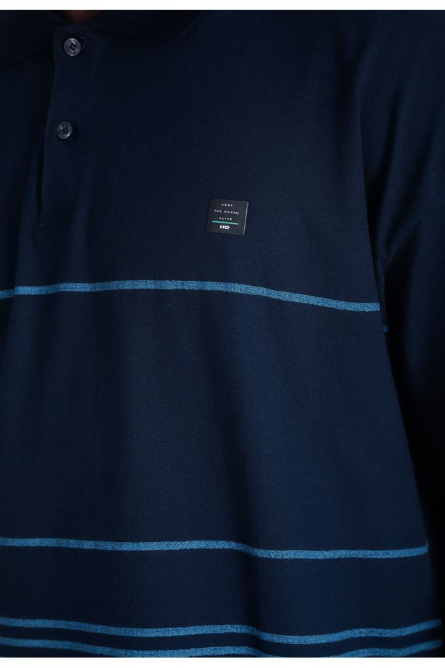 Camisa-Polo-HD-Plus-Size-Estampada-Linear-Azul-Marinho