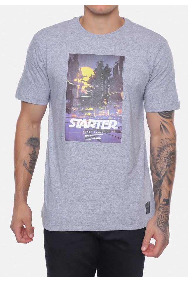 Camiseta-Starter-Graphics-Grafite-Mescla