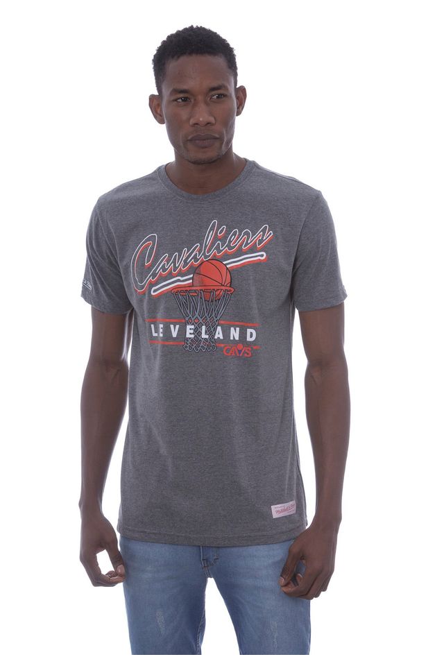 Camiseta-Mitchell---Ness-Estampada-Cleveland-Cavaliers-Cinza Camiseta-Mitchell---Ness-Estampada-Cleveland-Cavaliers-Cinza