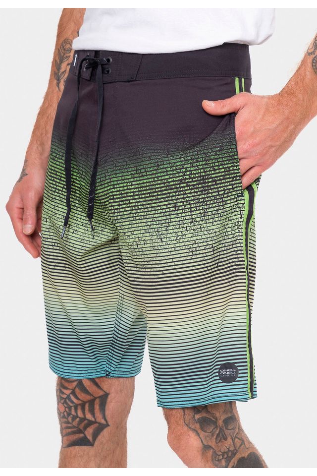 Boardshort-Oneill-Fade-Stripe-Preto