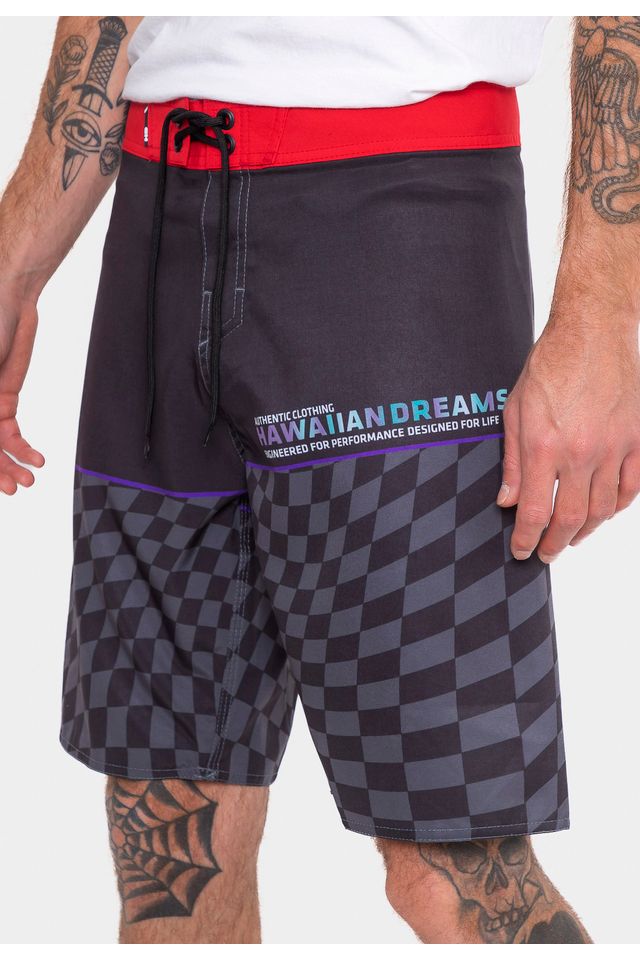 Boardshort-HD-Geometric-Vermelho