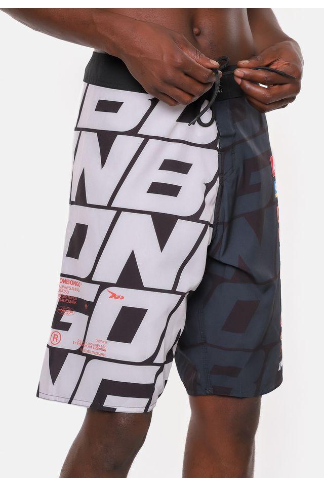 Boardshort-Onbongo-Staff-Preto-C-Branco