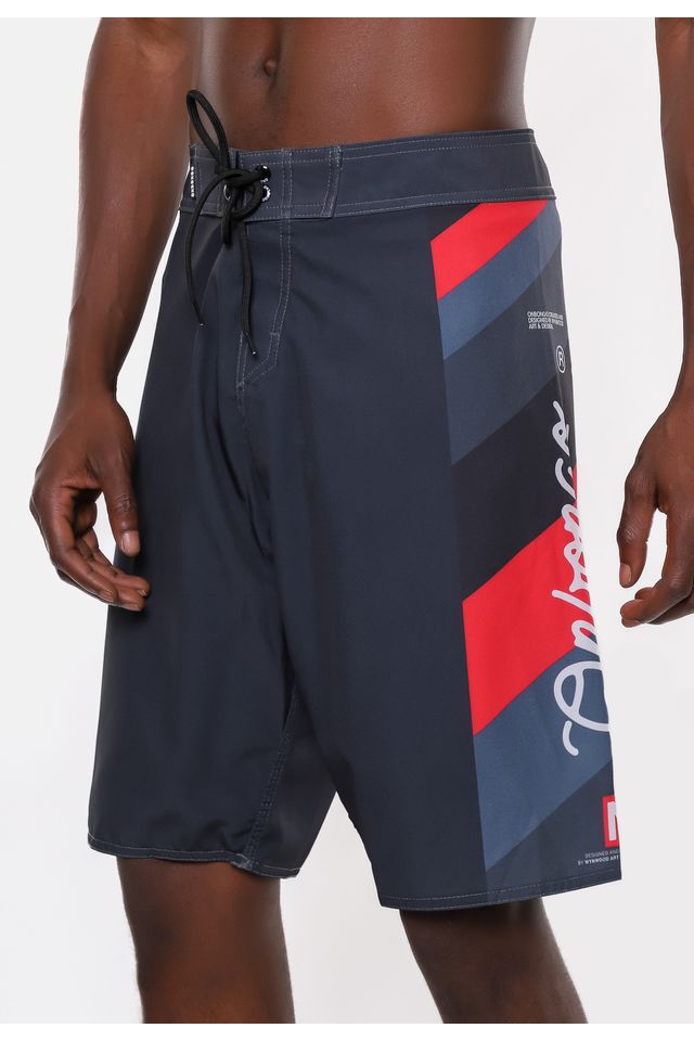 Boardshort-Onbongo-Strip-Marinho