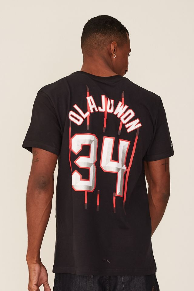 Camiseta-Mitchell---Ness-Especial-Houston-Rockets-Hakeem-Olajuwon-Preta