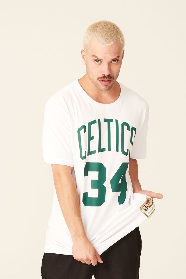 Camiseta-Mitchell---Ness-Estampada-Name-And-Number-Boston-Celtics-Paul-Pierce-Branca