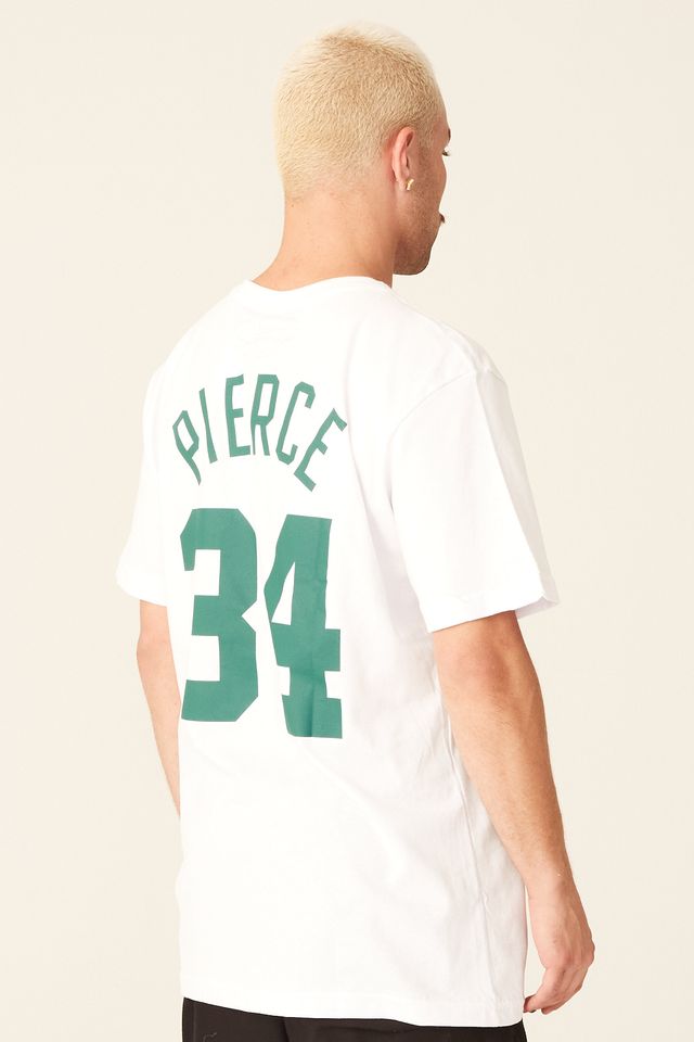 Camiseta-Mitchell---Ness-Estampada-Name-And-Number-Boston-Celtics-Paul-Pierce-Branca