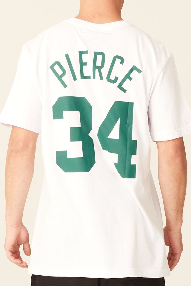 Camiseta-Mitchell---Ness-Estampada-Name-And-Number-Boston-Celtics-Paul-Pierce-Branca