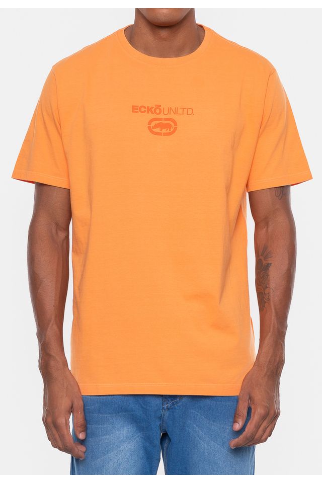 Camiseta-Ecko-Estampada-Laranja