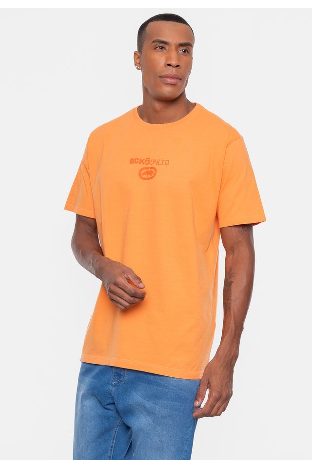 Camiseta-Ecko-Estampada-Laranja