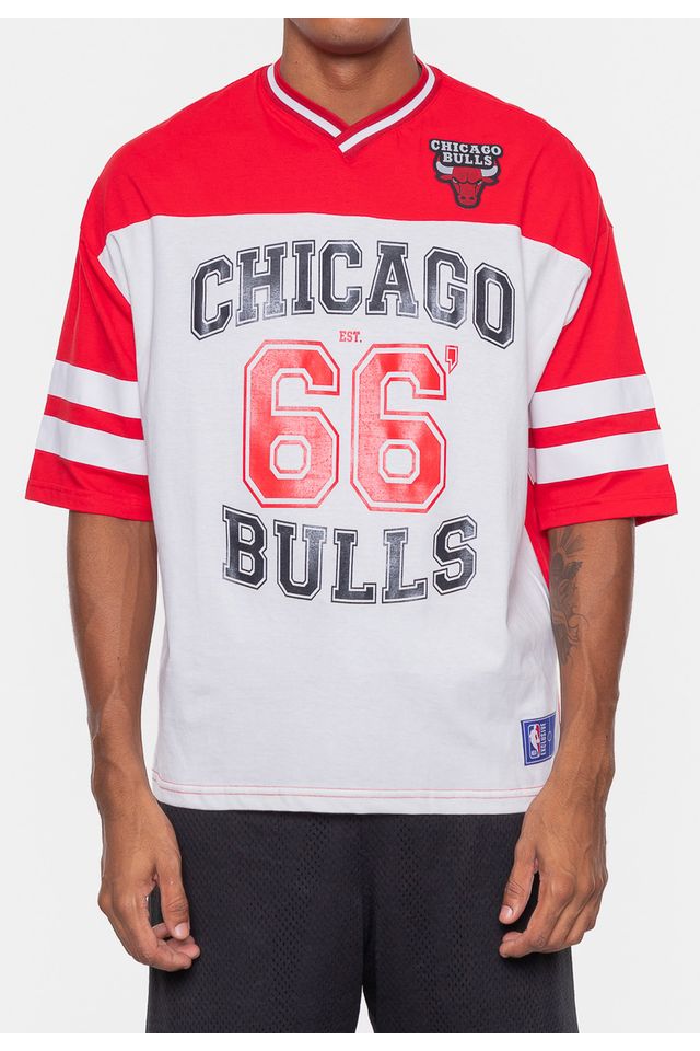 Camiseta-NBA-Football-Chicago-Bulls-Vermelha