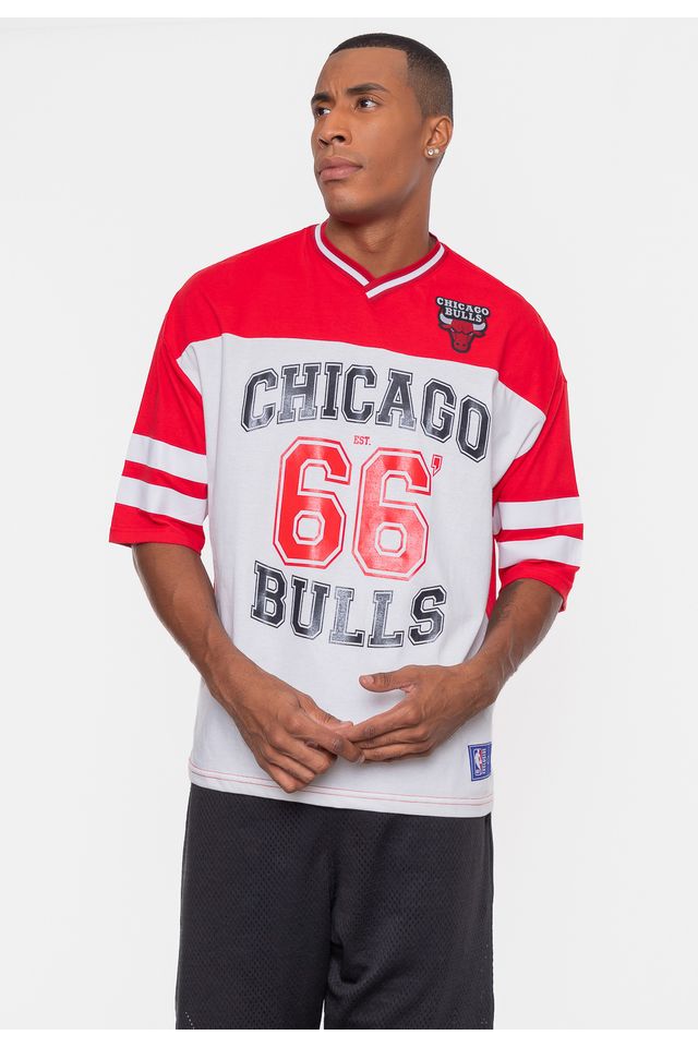 Camiseta-NBA-Football-Chicago-Bulls-Vermelha