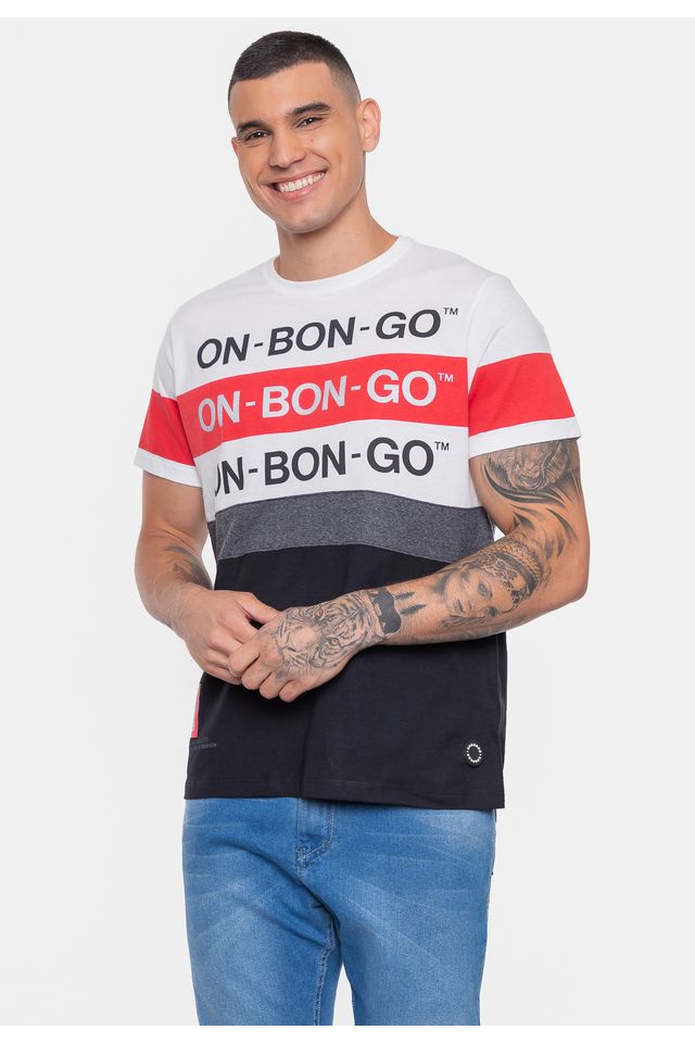 Camiseta-Onbongo-Stripes-Preta