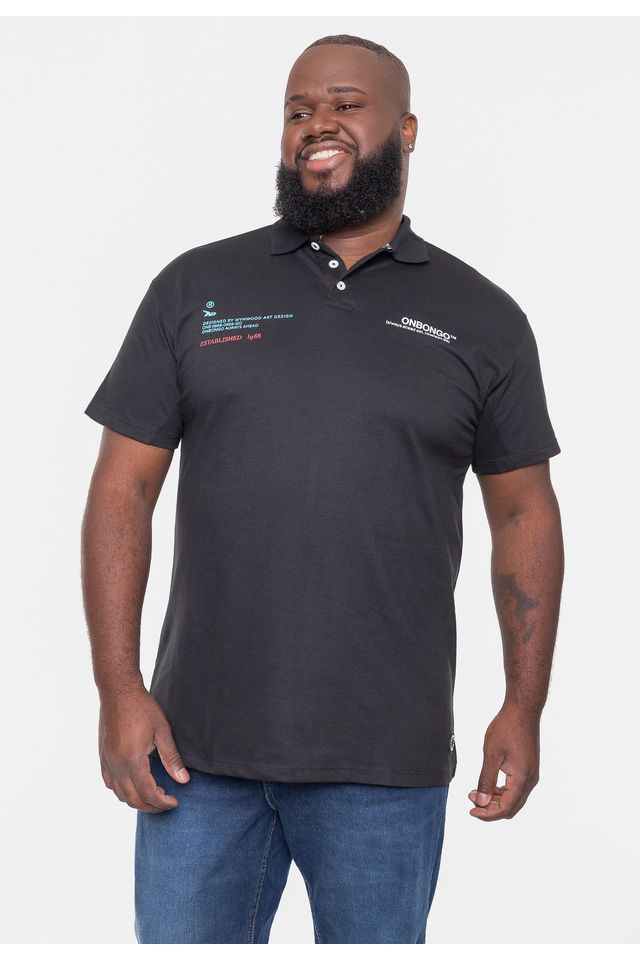 Camisa-Polo-Onbongo-Plus-Size-Piquet-Field-Preta