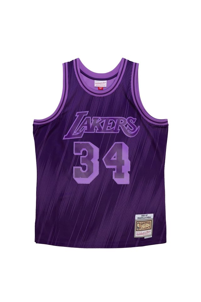 Regata-Mitchell---Ness-NBA-Monochrome-Swingman-Los-Angeles-Lakers-Shaquille-O-Neal-1996-97-Roxa