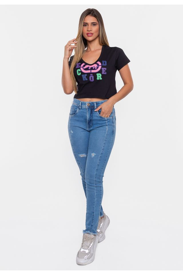 Camiseta-Ecko-Feminina-Estampada-Preta