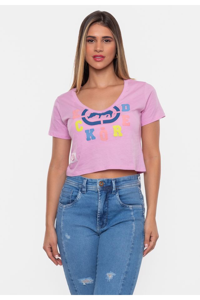 Camiseta-Ecko-Feminina-Estampada-Rosa