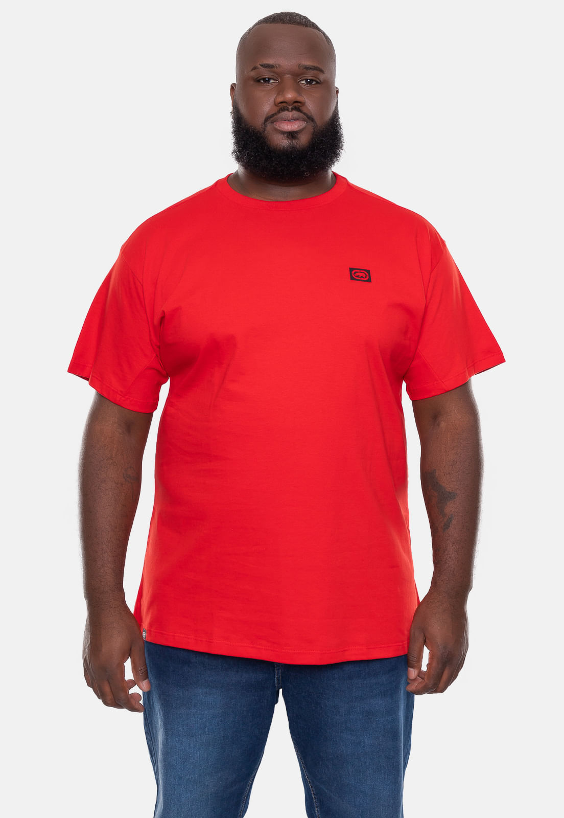 Camiseta Ecko Plus Size Estampada Vermelha - ecko