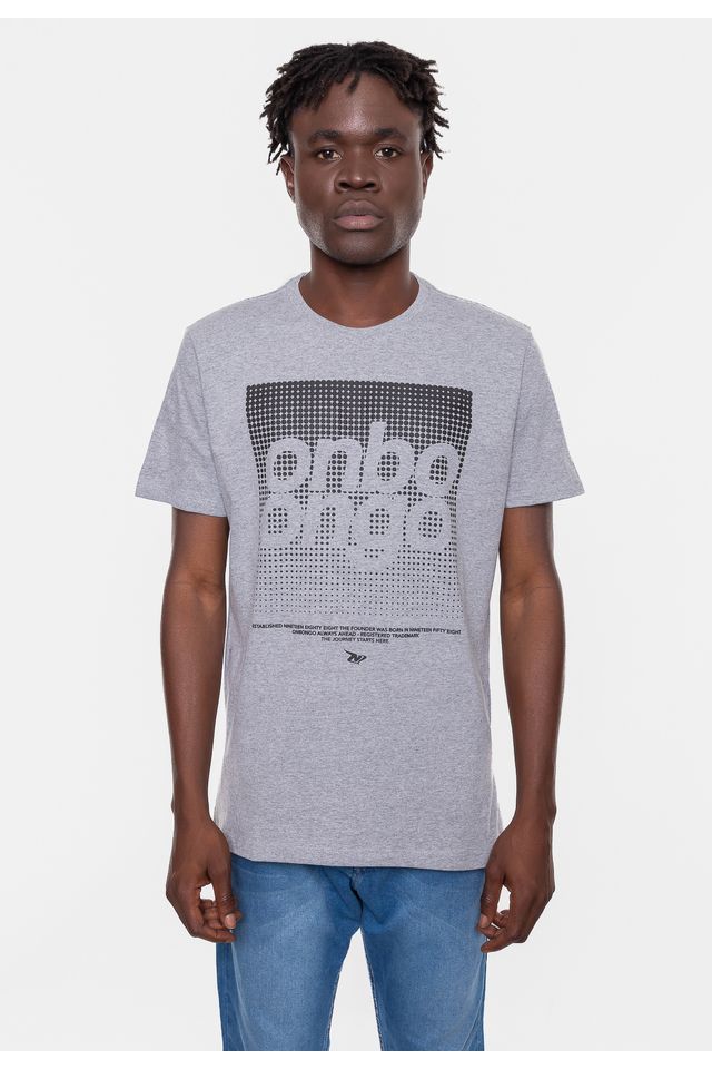 Camiseta-Onbongo-Estampada-Dot-Cinza-Mescla