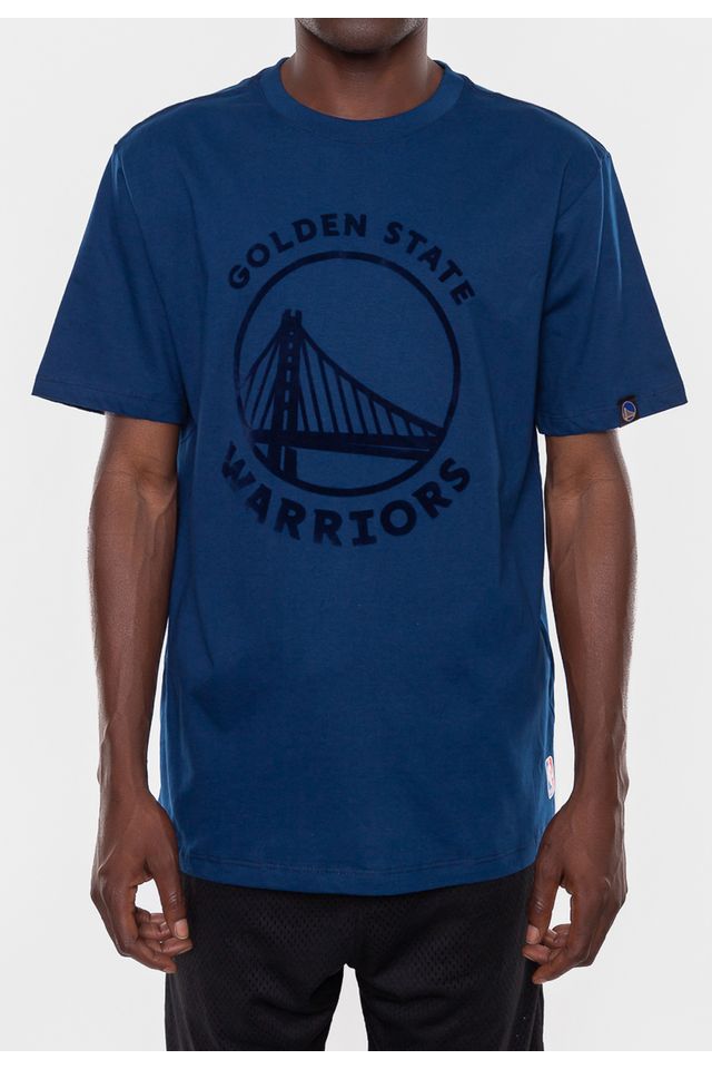 Camiseta-NBA-Velvet-Logo-Golden-State-Warriors-Azul-Indigo