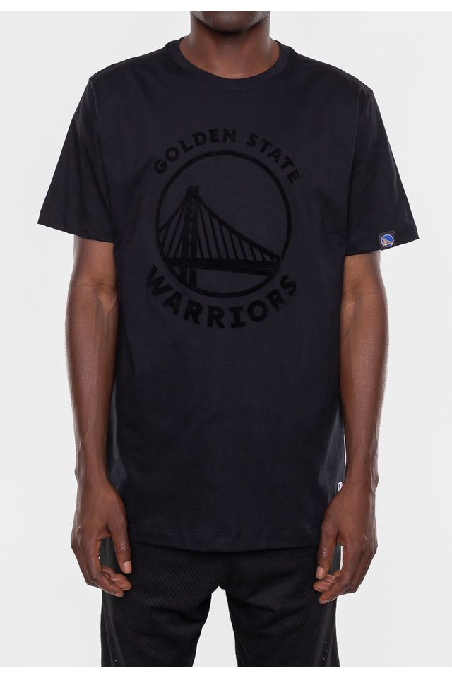Camiseta-NBA-Velvet-Logo-Golden-State-Warriors-Preta