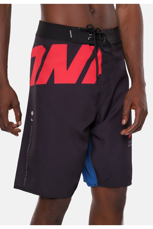 Boardshort-Onbongo-Wyn-Preto-Vermelho