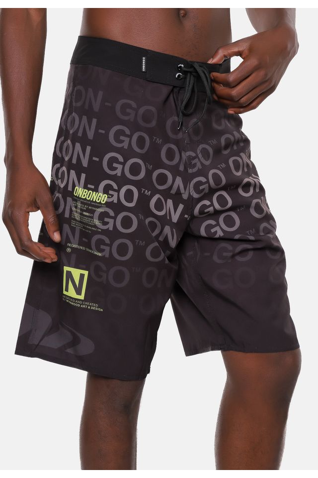 Boardshort-Onbongo-Ahead-Preto-Branco