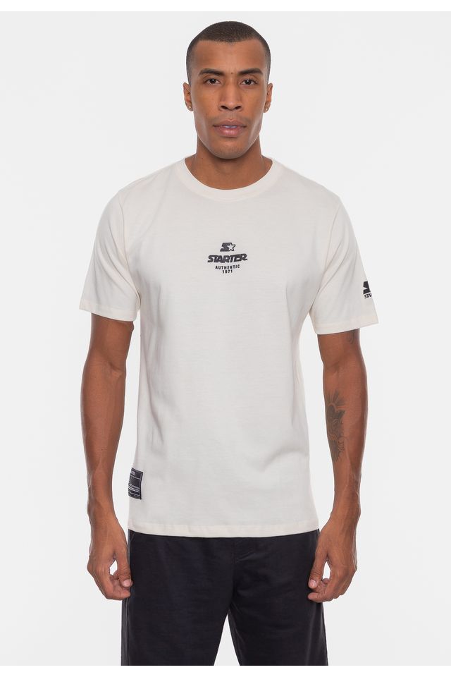 Camiseta-Starter-Estampada-Off-White Camiseta-Starter-Estampada-Off-White