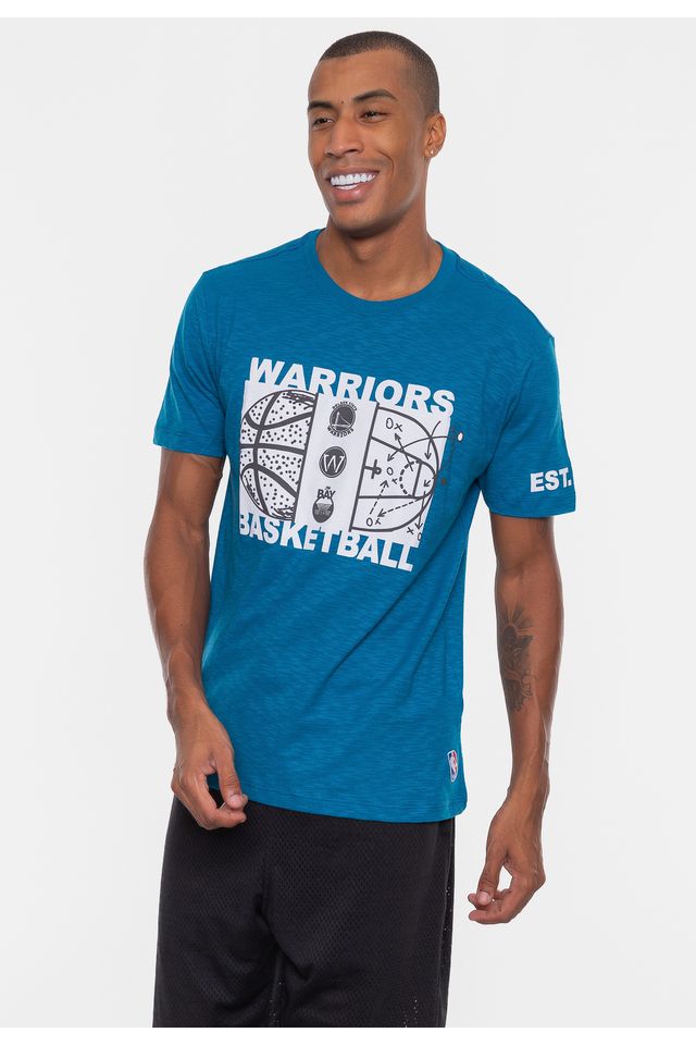 Camiseta-NBA-Straight-Up-Golden-State-Warriors-Azul-Misteri