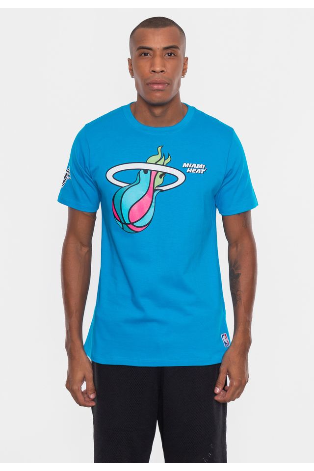 Camiseta-NBA-Sneakers-Miami-Heat-Azul-Reef-Blue