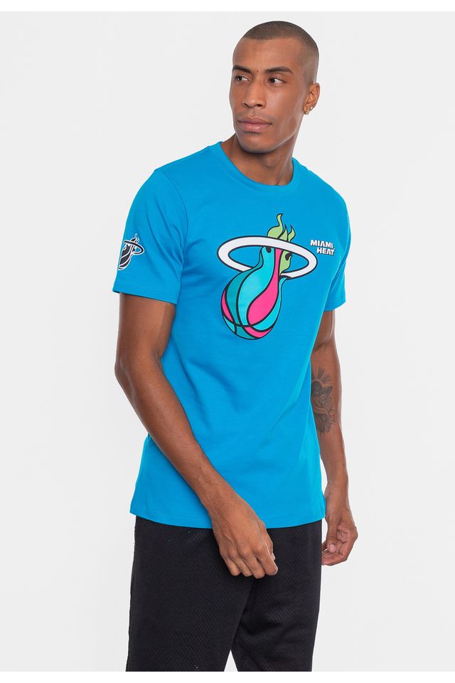 Camiseta-NBA-Sneakers-Miami-Heat-Azul-Reef-Blue