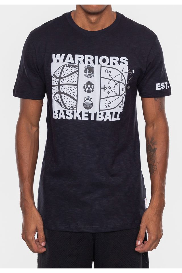 Camiseta-NBA-Straight-Up-Golden-State-Warriors-Preta