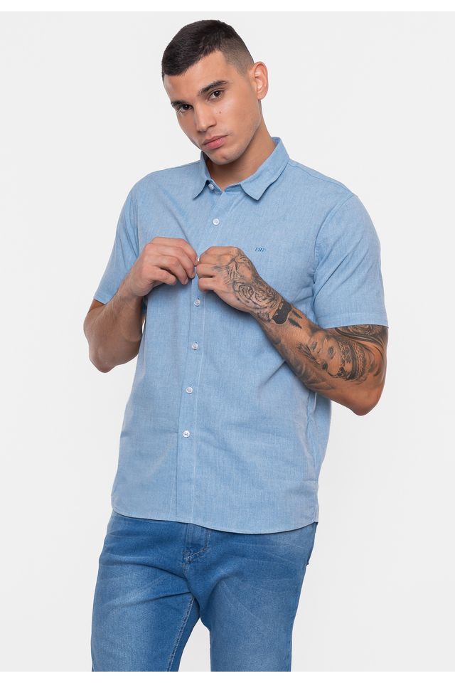 Camisa-HD-Linho-Color-Azul-Mescla