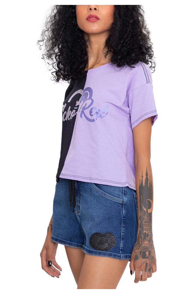 Camiseta-Ecko-Feminina-Bitch-Lilas-c--Preta