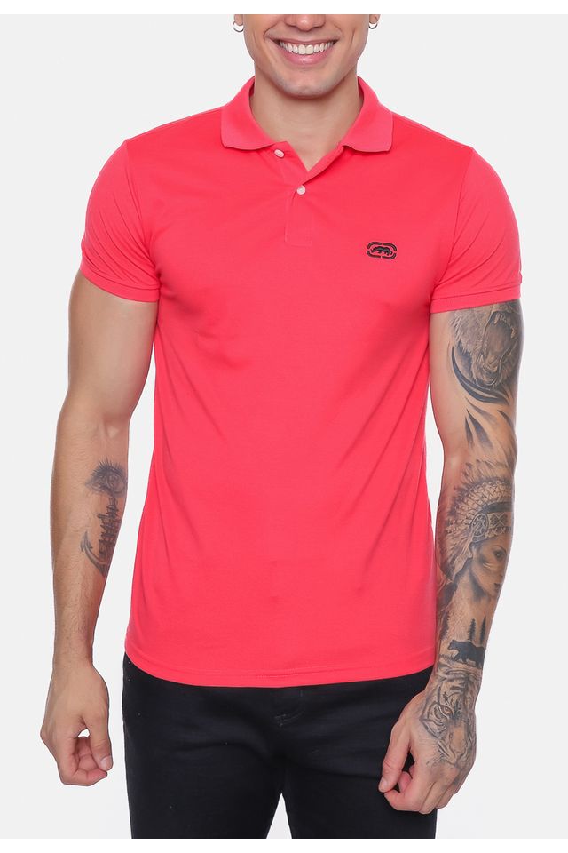 Camisa-Polo-Ecko-Piquet-Coral