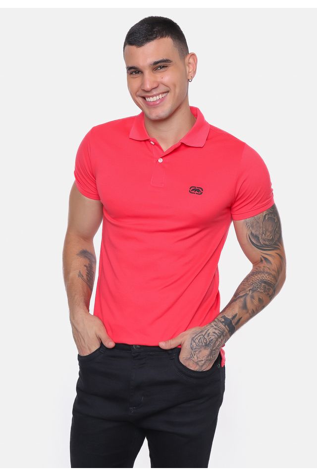 Camisa-Polo-Ecko-Piquet-Coral