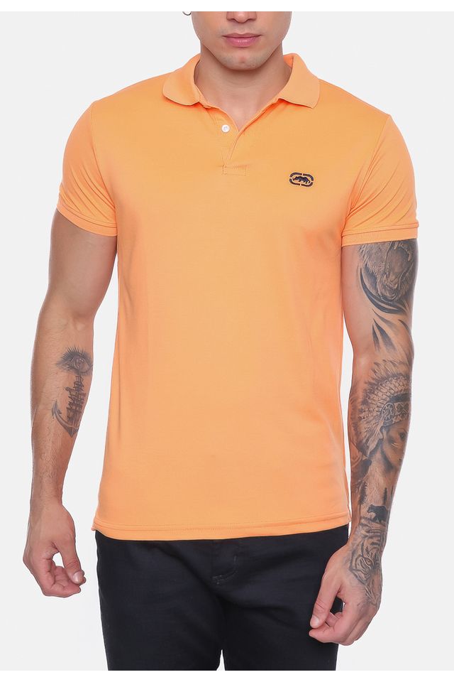 Camisa-Polo-Ecko-Piquet-Laranja-Claro