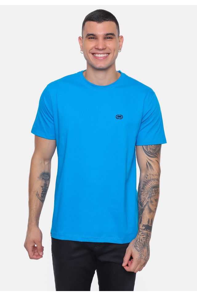 Camiseta-Ecko-Estampada-Azul