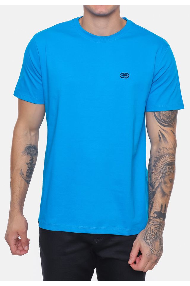 Camiseta-Ecko-Estampada-Azul