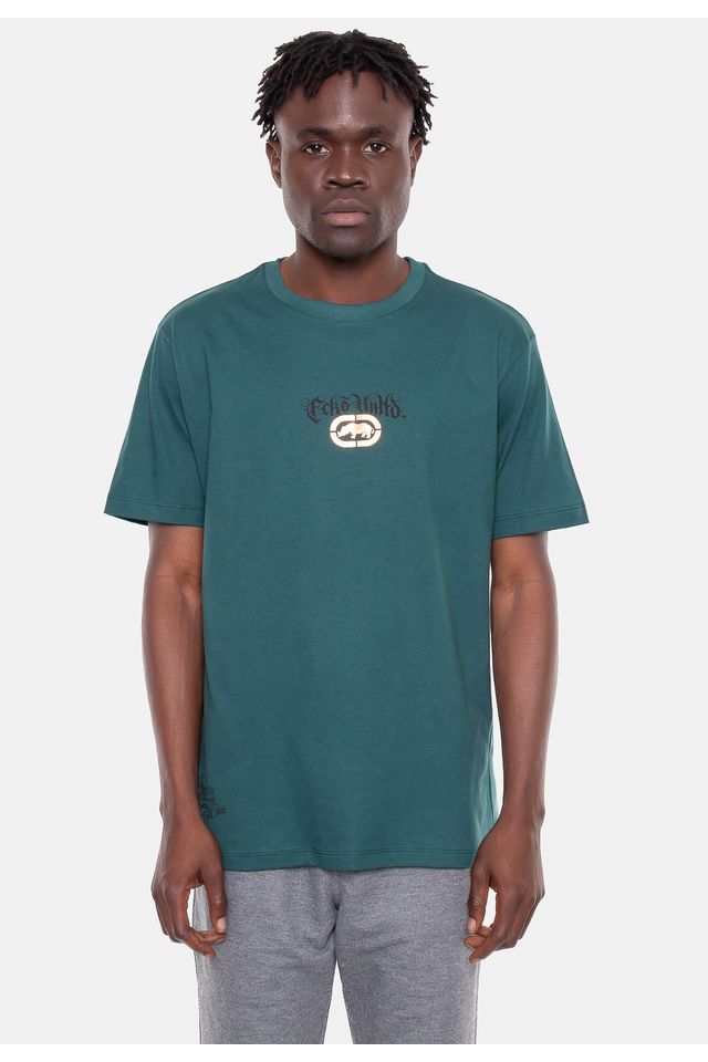 Camiseta-Ecko-Estampada-Verde