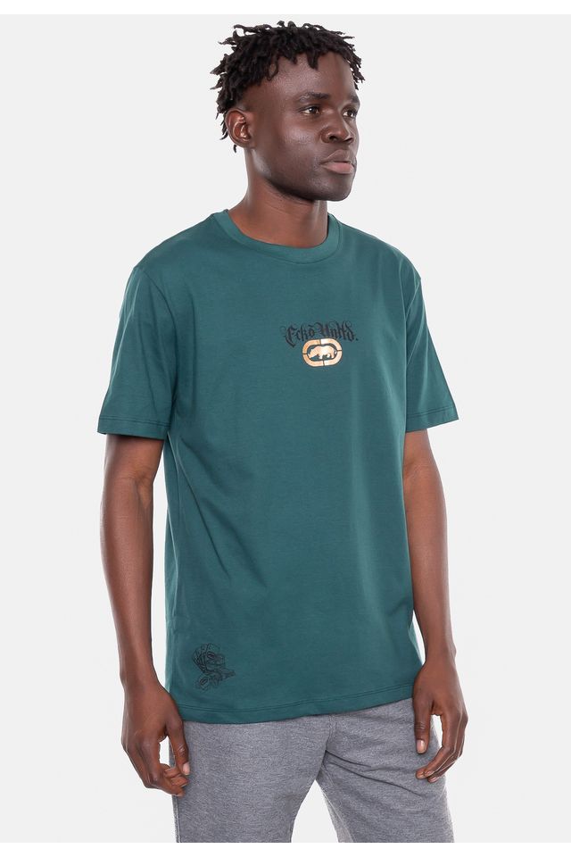 Camiseta-Ecko-Estampada-Verde