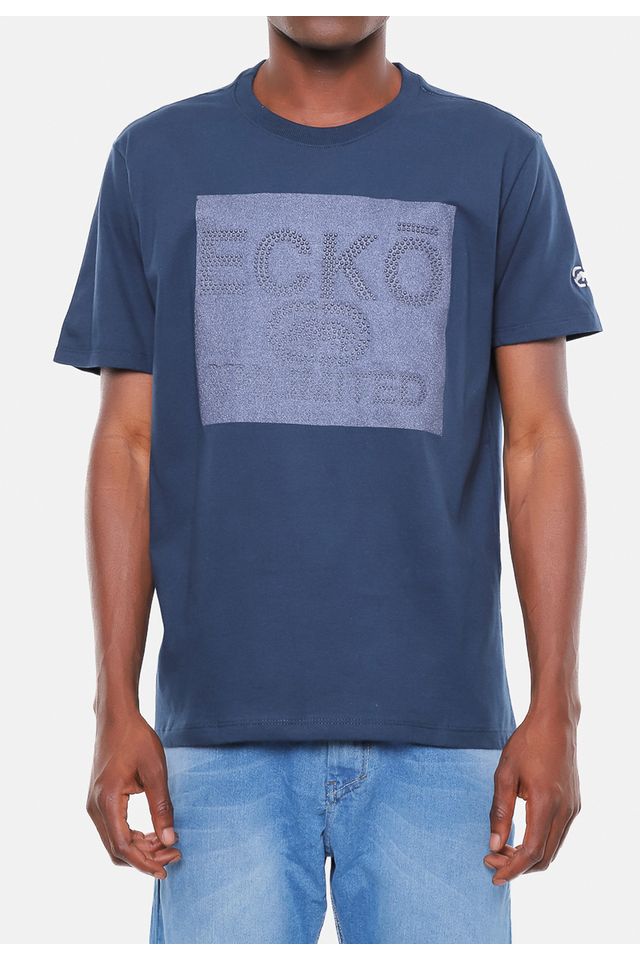 Camiseta-Ecko-Estampada-Azul-Marinho