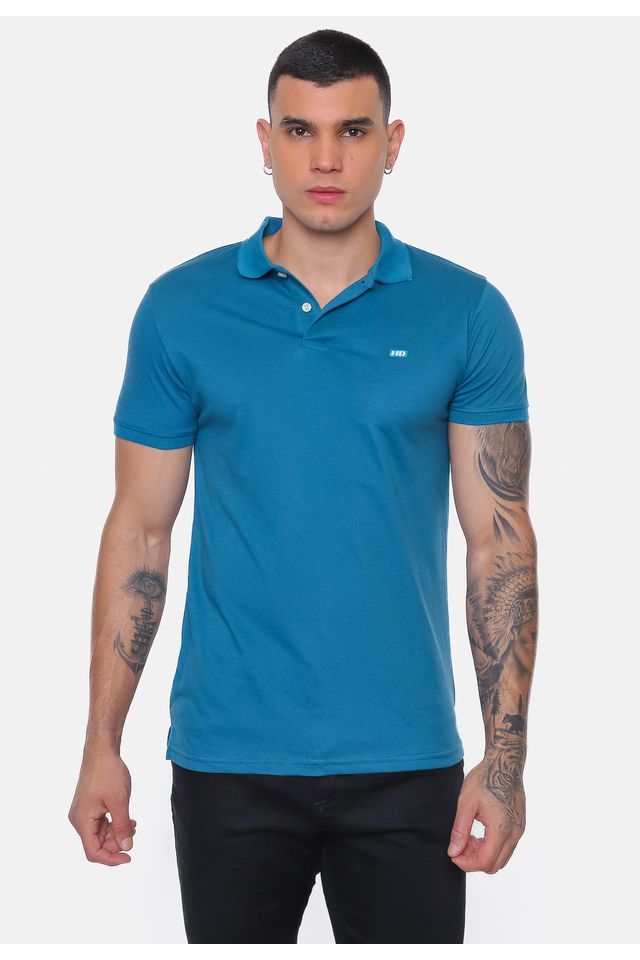 Camisa-Polo-HD-Sleeve-Azul-Petroleo