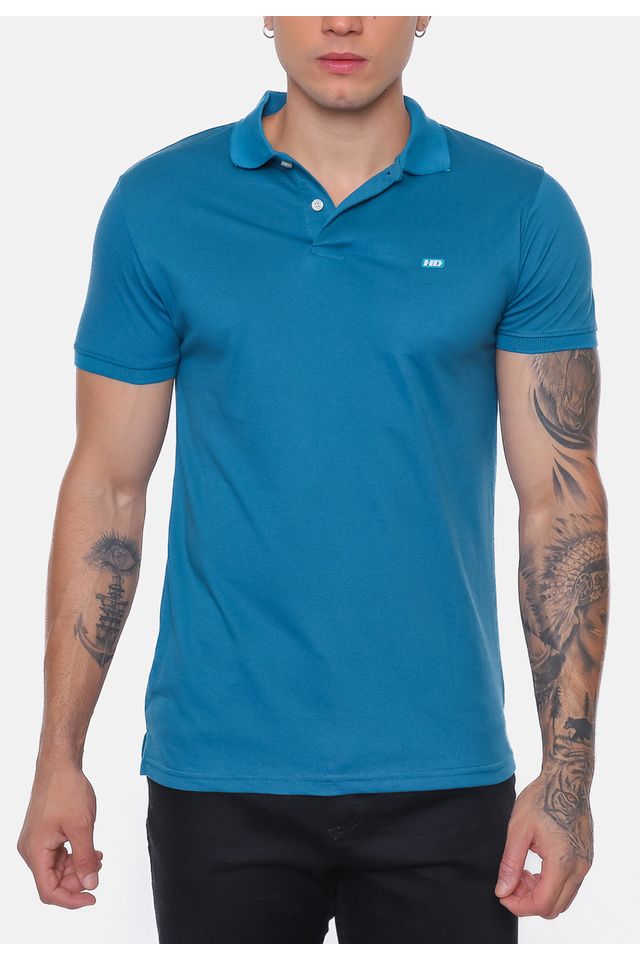 Camisa-Polo-HD-Sleeve-Azul-Petroleo