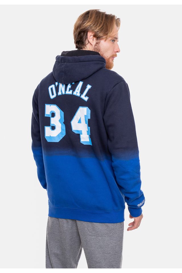 Moletom-Mitchell---Ness-NBA-Canguru-Name-And-Number-Shaquille-O-Neal-Azul-Royal