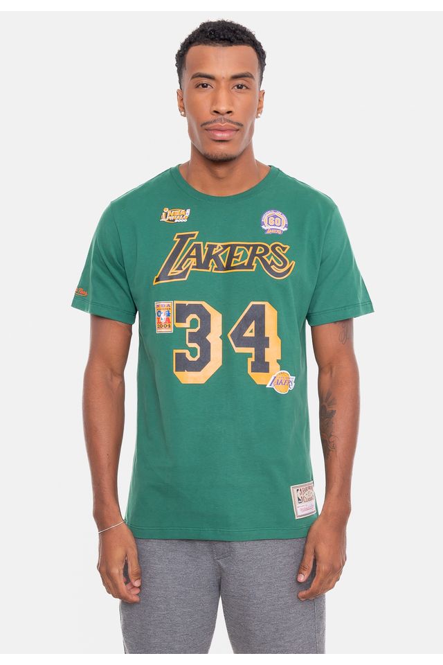 Camiseta-Mitchell---Ness-Name-And-Number-Shaquille-O-Neal-Verde