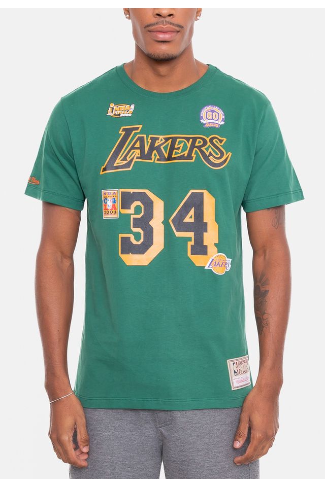 Camiseta-Mitchell---Ness-Name-And-Number-Shaquille-O-Neal-Verde