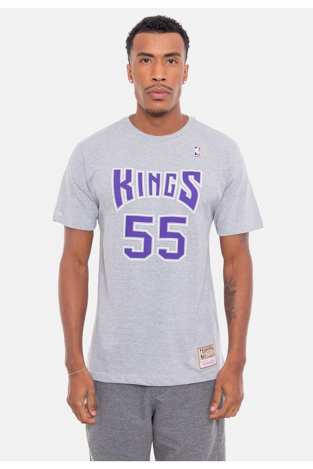 Camiseta-Mitchell---Ness-Especial-Sacramento-Kings-Cinza-Mescla