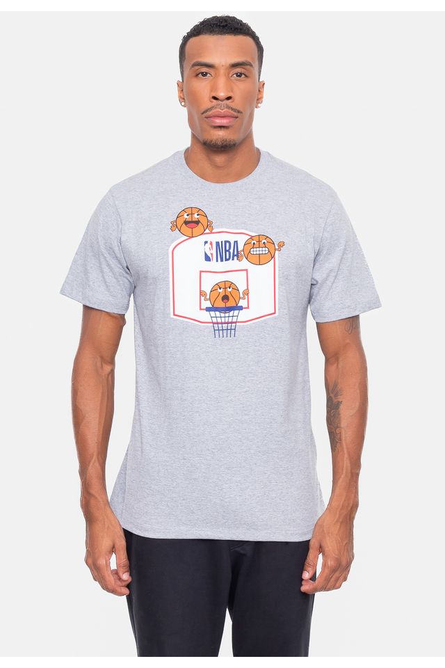 Camiseta-NBA-Ball-Alive-Cinza-Mescla