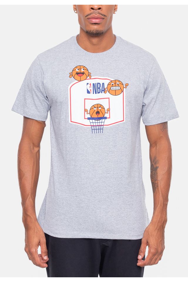 Camiseta-NBA-Ball-Alive-Cinza-Mescla